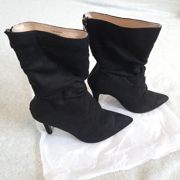 Journee collection Markie Black Mid Calf Boots NEW Size 8 - Picture 5 of 8